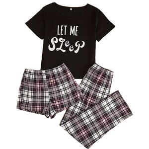 3 Pcs "Let Me Sleep" Pajama Set NWT